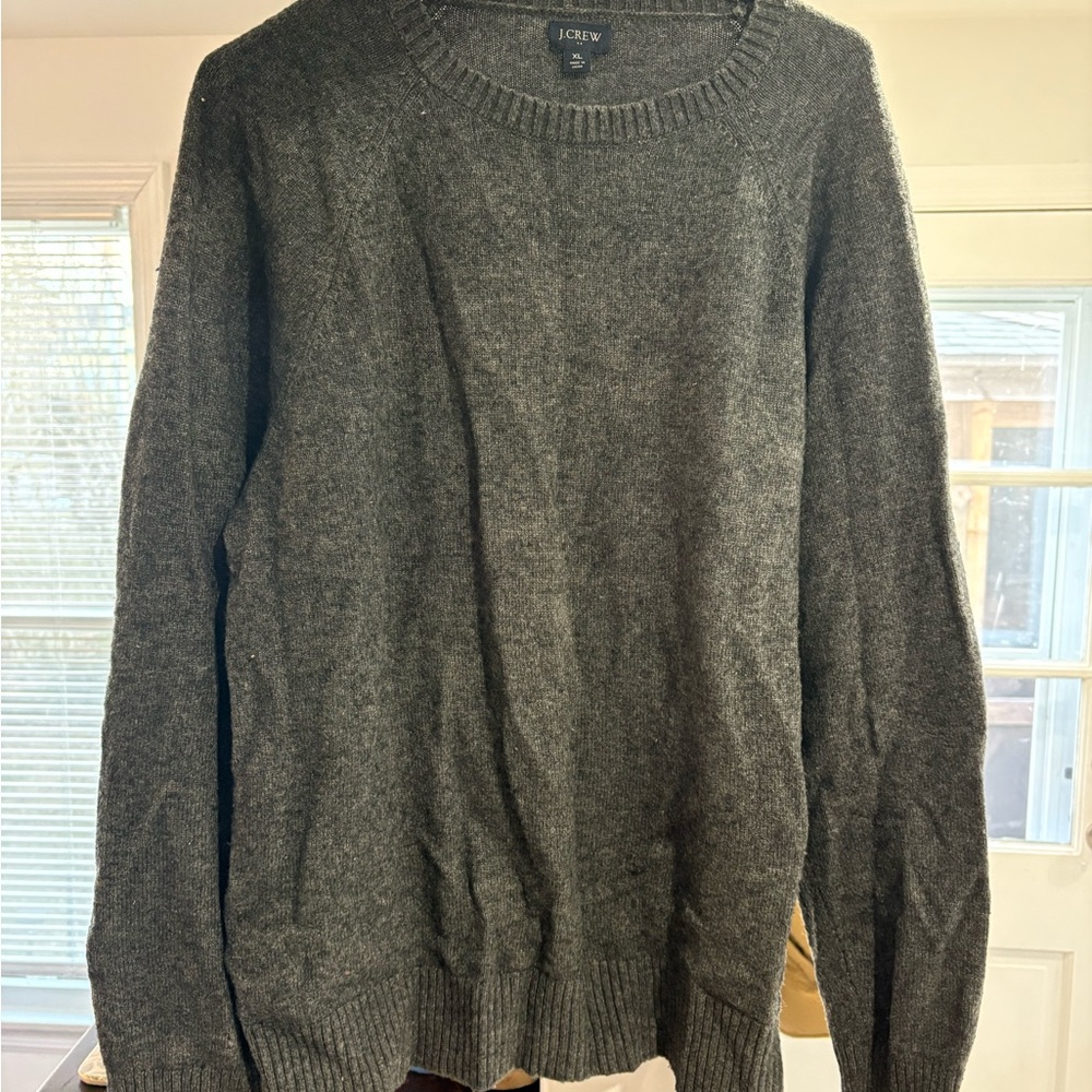 J. Crew Men's Charcoal Crewneck Sweater